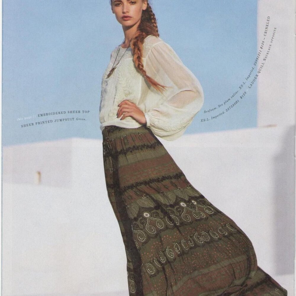 XS Free People NWT Emerald Rust Jumpsuit wide legs dress maxi crinkled